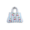 The Embroidered Cherry Tote Bag Blue