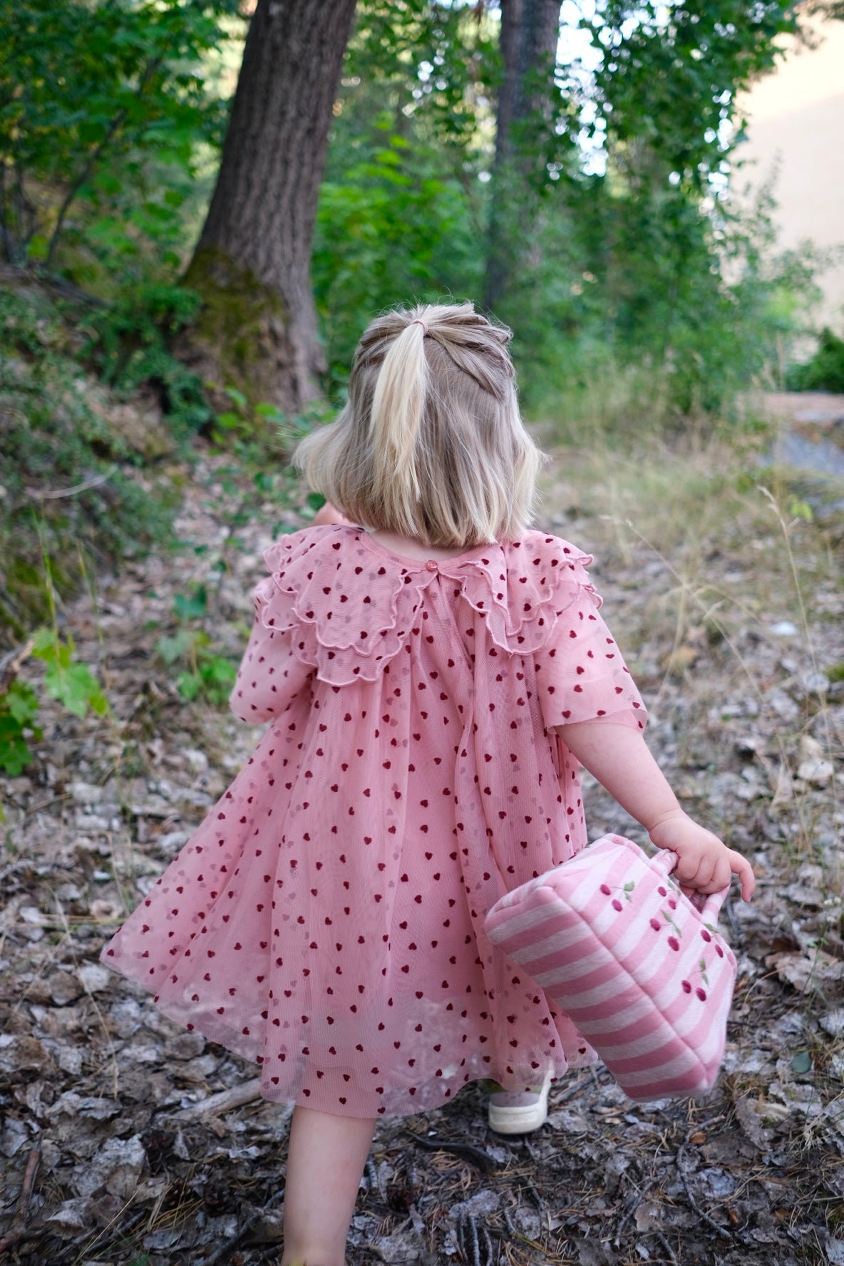 The Hand Embroidered Cherry Tote Bag Pink