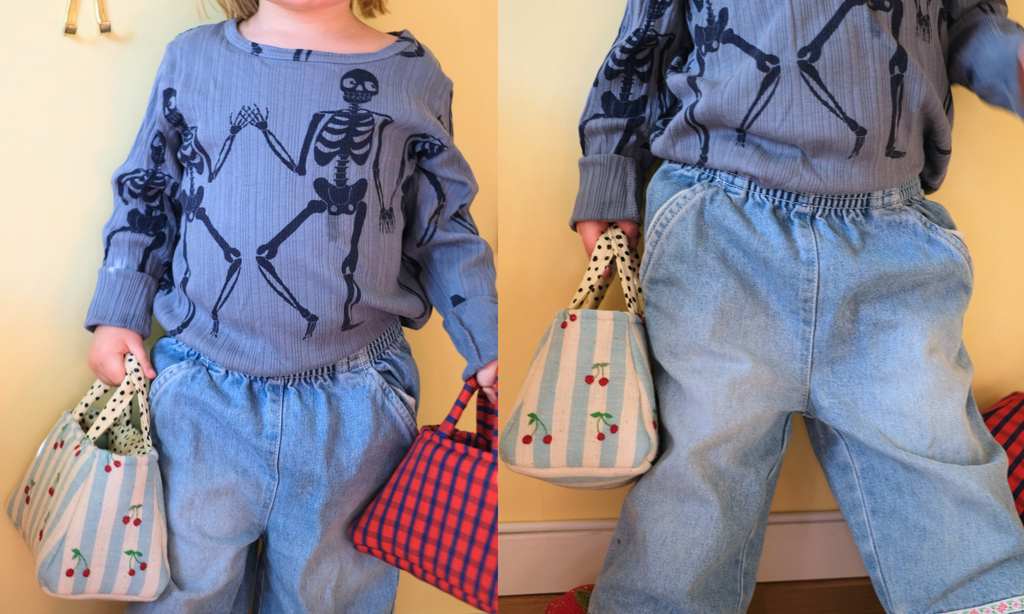 The hand embroidered Cherry tote bag