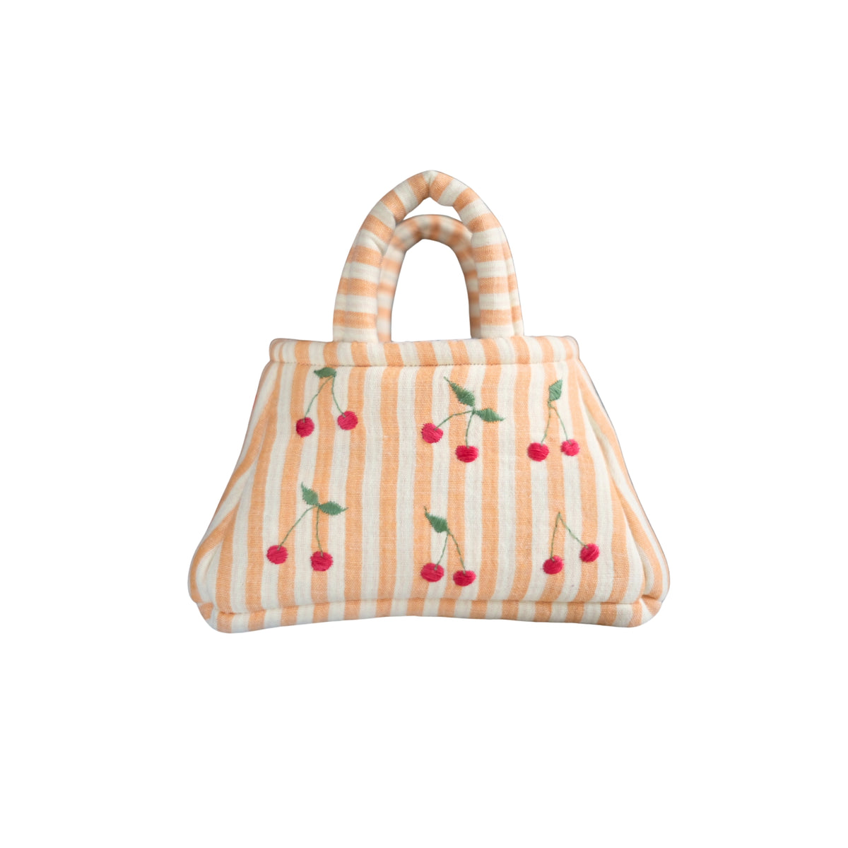 The Embroidered Cherry Tote Bag Orange