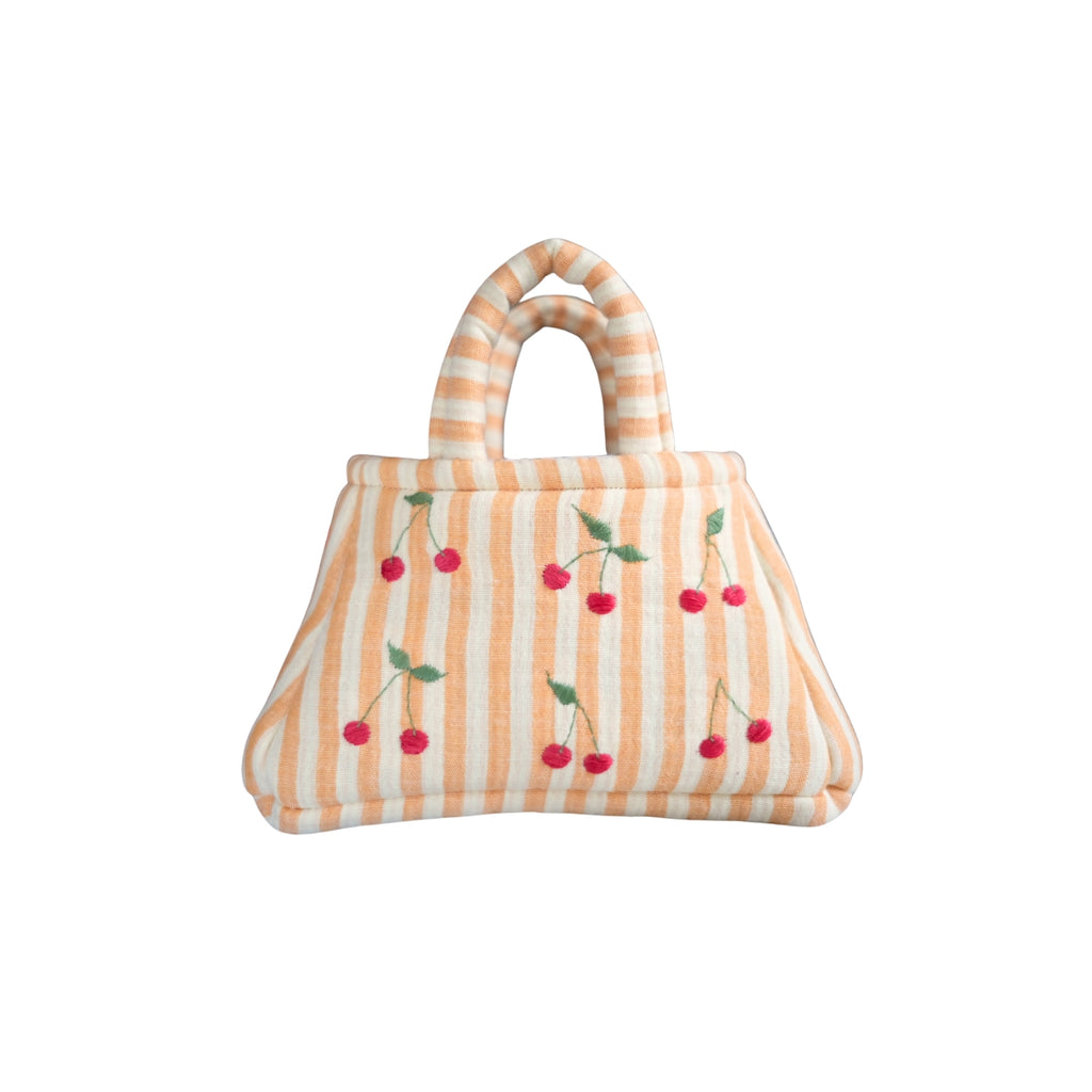The Embroidered Cherry Kids Bag Orange