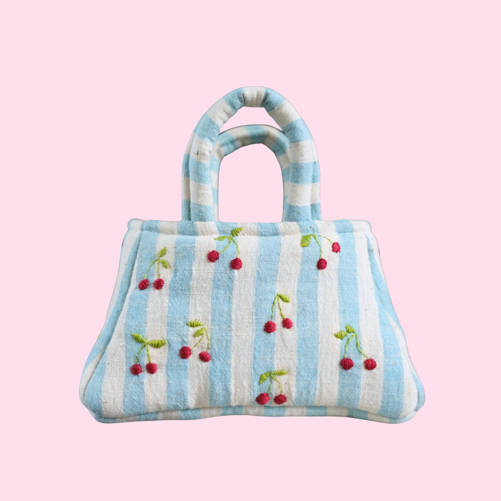 The hand embroidered Cherry tote bag