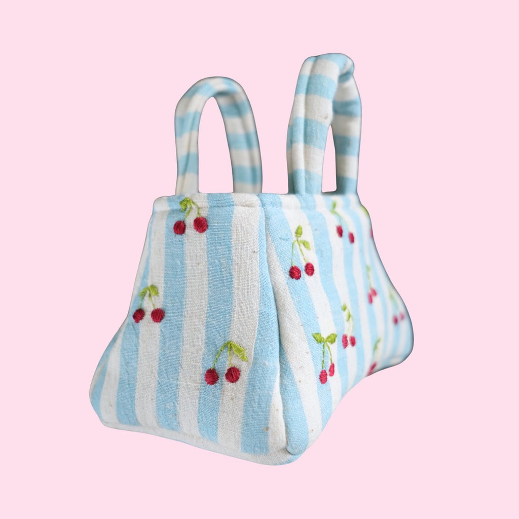 The hand embroidered Cherry tote bag